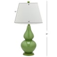 thumbnail image 3 of SAFAVIEH Cybil 26 in. Green Glass Table Lamp with Off-White Cotton Shade, Set of 2, 3 of 8