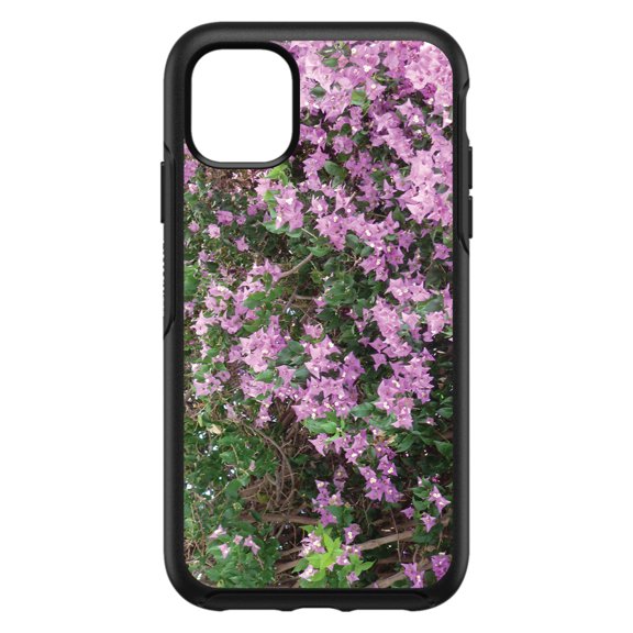 DistinctInk Custom SKIN / DECAL compatible with OtterBox Symmetry for iPhone 11 Pro (5.8" Screen) - Purple Flowers Mykonos Greece