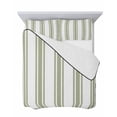 thumbnail image 7 of Quilts Twin-XL Size Bedding Set, Sage Green Striped Lightweight Quilted Comforter, Farmhouse Aesthetic Modern Stripes Soft Reversible Bedspread Coverlet with Pillow Covers for All Season, 68" x 98", 7 of 7