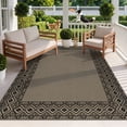 thumbnail image 4 of LOKHOM 6'x9' Faux Jute Outdoor Rugs, Bohemian Area Rug for Living Room, Washable Non Slip Indoor Outdoor Carpet for Patio Backyard Bedroom, Brown, 4 of 9