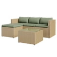 thumbnail image 7 of ELPOSUN 3-Piece Patio Furniture Conversation Set, All-Weather Wicker Outdoor Sectional Sofa Set with Table & Cushions, Green, 7 of 7