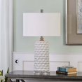 thumbnail image 2 of Uttermost Sesia White Honeycomb Table Lamp, 2 of 2