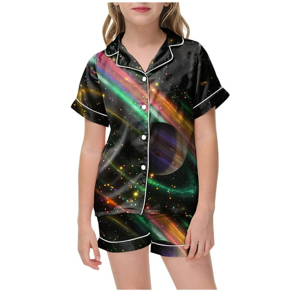 XZNPDUCQ Toddler Girls Outfit Short Sleeve T Shirt and Stretch Shorts 6 12 18 24 Months 2 3T Summer Clothes Casual Elastic Shorts 2Pcs Summer 2Pcs T Shorts Set Dailywear Black,6-7 Years