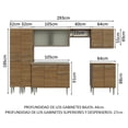 thumbnail image 3 of Cocina Integral 293cm Con Tarja Emilly Madesa 06 Marrón, 3 of 8