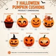 thumbnail image 2 of Halloween Hat Pumpkin Plush Cushion, Soft Decorative Throw Pillow for Couch Bed, Cozy Fall Accent Pillow for Seasonal Home Decor, Orange, 2 of 7