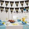 thumbnail image 5 of 3 Pack 18th/30th/40th/50th/60th Birthday or Wedding Anniversary Party Decorations Pennant Banner, Black Golden Banner Triangle Flagstyle:style4;, 5 of 5