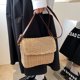 thumbnail image 3 of Bolso Paja Tejido para Mujer Bolso Bandolera Junto Al Mar Bolso Hobo Elegante Vintage (marrón Claro), 3 of 9
