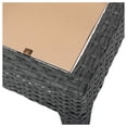 thumbnail image 7 of Outdoor Wicker Side Table - Grey Accent Table for Patio, Balcony, or Garden - 20"x20"x15" - Powder-Coated Iron Frame & Tempered Glass Top, 7 of 7