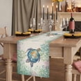 thumbnail image 2 of Table Runners 90 Inches Long Dress Scarves, Sea Turtle Coastal Farmhouse Coffee/Dining/Kitchen Table Runner for Living Room, Blue Green Summer Beach Coral Ocean 13x90 Inch, 2 of 9