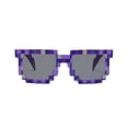 thumbnail image 2 of Pixel UV Protect Gamer Sunglasses Adult Kids Party Favors Purple, 2 of 4