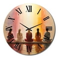 thumbnail image 4 of Designart "Meditative Asanas in Yoga Practice" Yoga Oversized Wall Clock, 4 of 5