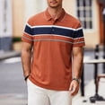 thumbnail image 2 of FRSASU Men's Polo Shirt Casual Long Short Sleeve Classic Fashion Polo Golf Sport Shirt Orange, 2 of 6