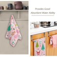 thumbnail image 3 of Cute Christmas Elements Hand Towels, Pink Xmas Pattern Kitchen Towel Ultra Soft and Absorbent,Decorative Fingertip Face Towel for Bathroom Hotel, 2 PCS, 28.3"x 14.4", 3 of 6