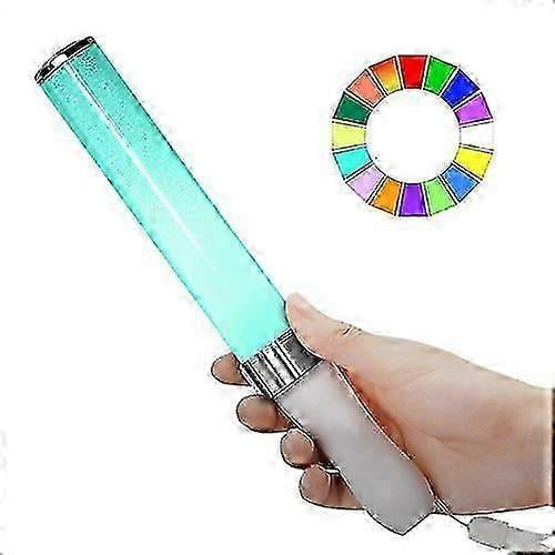15 Color Changing Glow Sticks - LED Light Sticks for Parties, Reusable Flashing Glitter Sticks