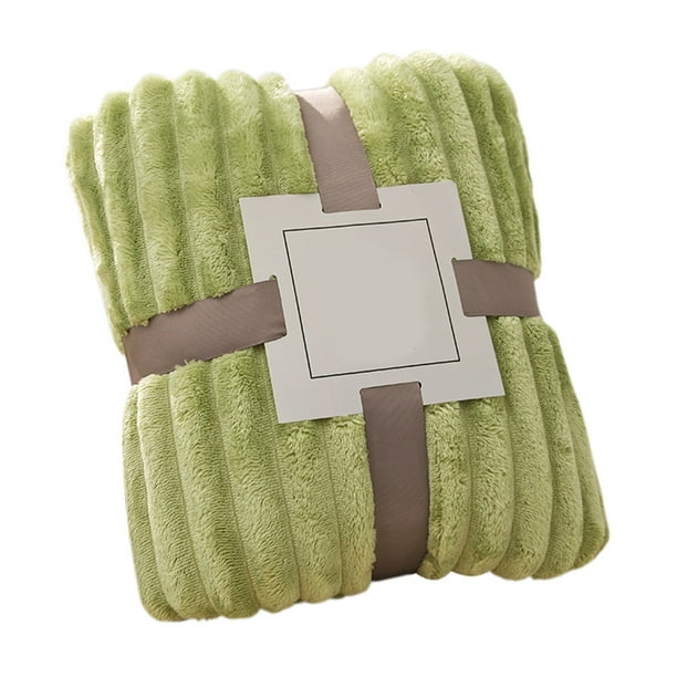Manta suave de doble capa tipo Raschel, cálida y polar para sofá cama, ideal para el invierno, ligera y acogedora, ideal para decorar el hogar.