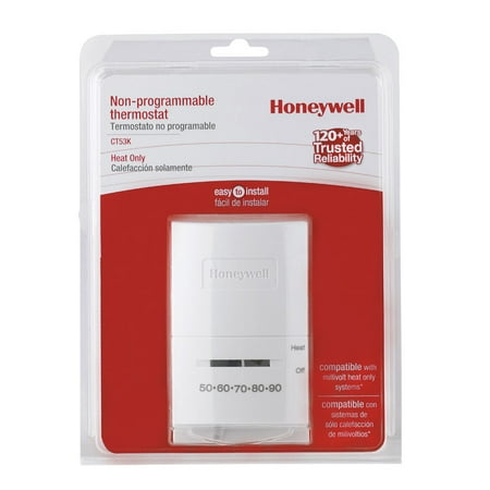 Honeywell Standard Non-Programmable Thermostat, 750 Millivolt Systems