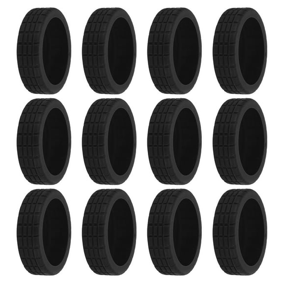 Uxcell Luggage Wheels Covers, Luggage Wheel Protector All-Inclusive Covers for Suitcase, Black 12Pcs