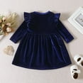 thumbnail image 4 of URMAGIC Toddler Baby Girl Fall Winter Clothes Ruffle Long Sleeve Velvet Dress Casual Princess Party Dresses Outfit 9M-5T, 4 of 8