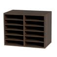 thumbnail image 1 of KFFKFF Document Dividers, 12 Sections Office Post Box with Modifiable Racks, Wooden Document Arranger 20.4x12x16.1 inches for Workplace, Residence, Learning Spaces, Mailroom Coordination, 1 of 9