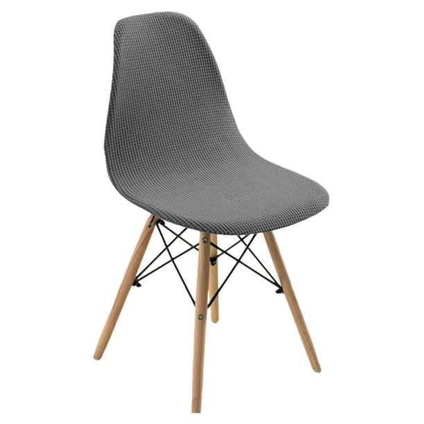 Funda de asiento de silla Shell Funda de silla para hogar Hotel Sala de estar Funda de jacquard Gris oscuro