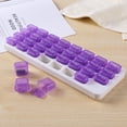 thumbnail image 3 of 31 Cuadrículas La Caja Pastilla Un Organizador Del Contenedor Medicina () Purple, 3 of 9
