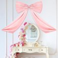 thumbnail image 7 of 23×40Inch Pink Large Satin Christmas Bow Wall Decor, Oversized Bow for Bedroom, Party & Wedding Backdrop, Home Decor Accent & Christmas Decoration, 7 of 7