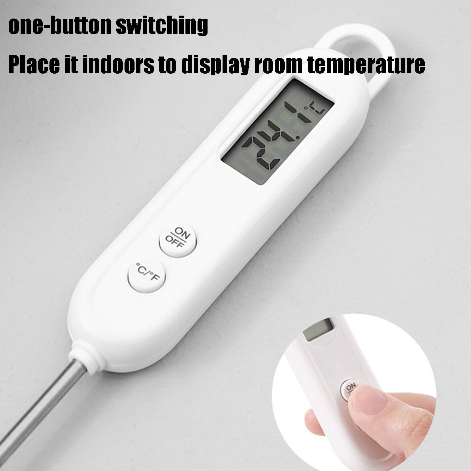 Yunuuuoa 5 Packs Digital Food Thermometer Instant Read Fast Accurate Kitchen Cooking Meat Probe Thermometer for Grilling Baking BBQ Candy Making with LCD Display