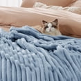 thumbnail image 3 of Manta Bedsure GentleSoft, forro polar de franela, tamaño king, 270 x 230 cm, azul, 3 of 7