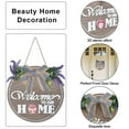 thumbnail image 4 of Interchangeable Seasonal Welcome Sign Front Door Decoration, Rustic Round Wood Wreaths Wall Hanging Outdoor, Farmhouse, Porch, for Spring Summer Fall All Seasons 12 Inch, 4 of 7