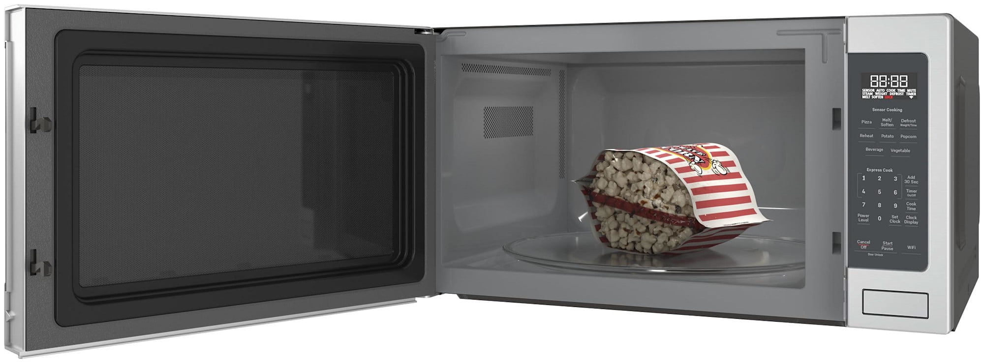 Ge Profile PCST22U1WSS 25" Wide 2.2 Cu. Ft. 1100 Watt Countertop Microwave - Stainless