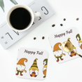 thumbnail image 4 of Disketp Happy Fall Funny Coasters,4 Pcs Leather Coasters with Holder, Perfect Housewarming Hostess Gifts,Protect Furniture from Water Marks Scratch and Damage-Square, 4 of 6