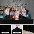 thumbnail image 4 of Faldas de mesa HolidayIdeas de spandex negro para rectángulo de 6 pies, 4 of 6