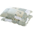 thumbnail image 2 of All American Collection Floral Blue Printed Patchwork Cotton Quilt, Full - Reversible, 2 of 6