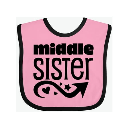

Inktastic Middle Sister Gift Baby Boy or Baby Girl Bib