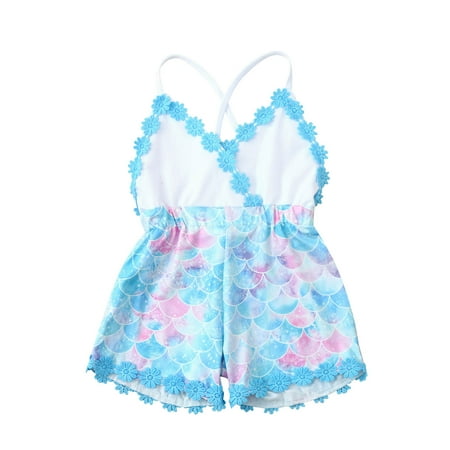 

Qufokar 0-3 Month Deer Outfit Girls Romper Backless Jumpsuit Ruched Baby Toddler Suspender Kids Girls Romper&Jumpsuit