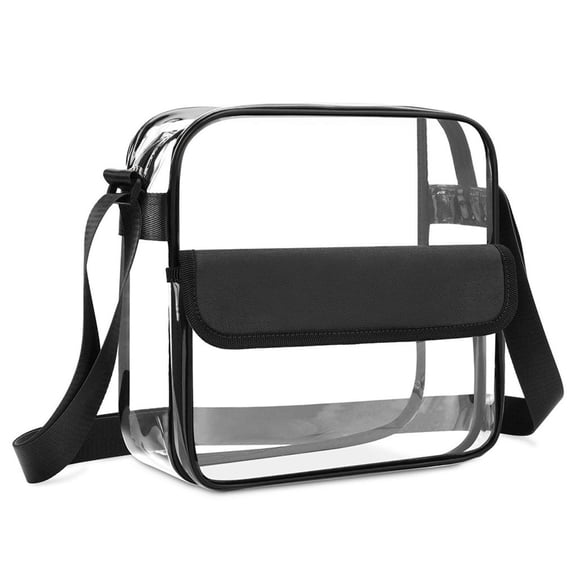 Stadium Clear Bag, Stadium Approved Clear Crossbody Bag, Front Pocket Clear Stadium Bag Waterproof Clear Bag for Stadium Events Concert Sports 10×3.5×10 Inch