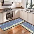 thumbnail image 3 of Kitchen Rugs Sets Of 2,Pioneer Flower Floral Print Pattern Anti Fatigue Kitchen Mat Rugs Non Slip Washable,Decorative Kitchen Floor Mats for Kitchen,Sink,Laundry,17"x47"+17"x47", 3 of 5