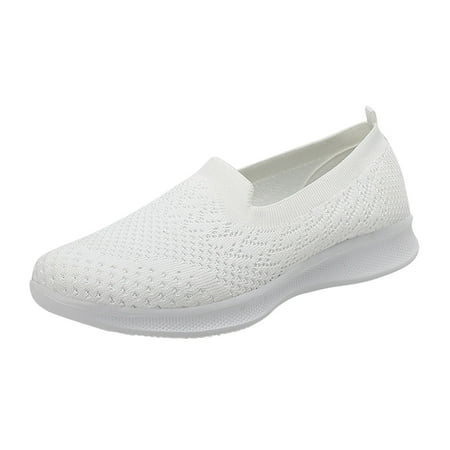 

ZAROYEAX Casual Flat Bottom Mesh Wedges Bowknot Shoes Women s Fashion Breathable Sneakers Women s Casual Shoes