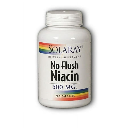 Solaray No Flush Niacin 500 mg - 200 Vegetarian Capsules