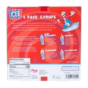 ICEE 4-Pack Shaved Ice Slushie Syrups. Watermelon, Lemonade, Blue Raspberry & Cherry Flavored Syrups, 6.1 fl oz