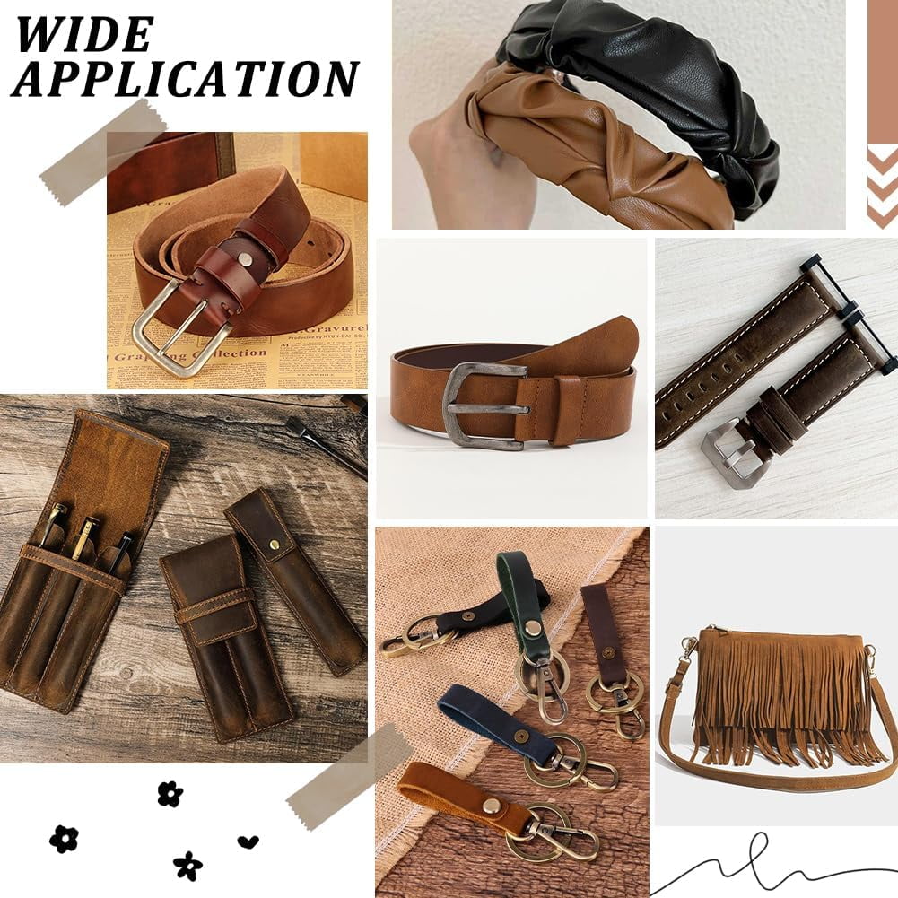 2 Inch Wide Crazy Horse Top Grain Leather Strap AB Grade 72 Inch Long Genuine Leather Strips 1.8mm Thick Saddle Brown Leather Cord Real Leather Flat String Tooling for Crafts DIY