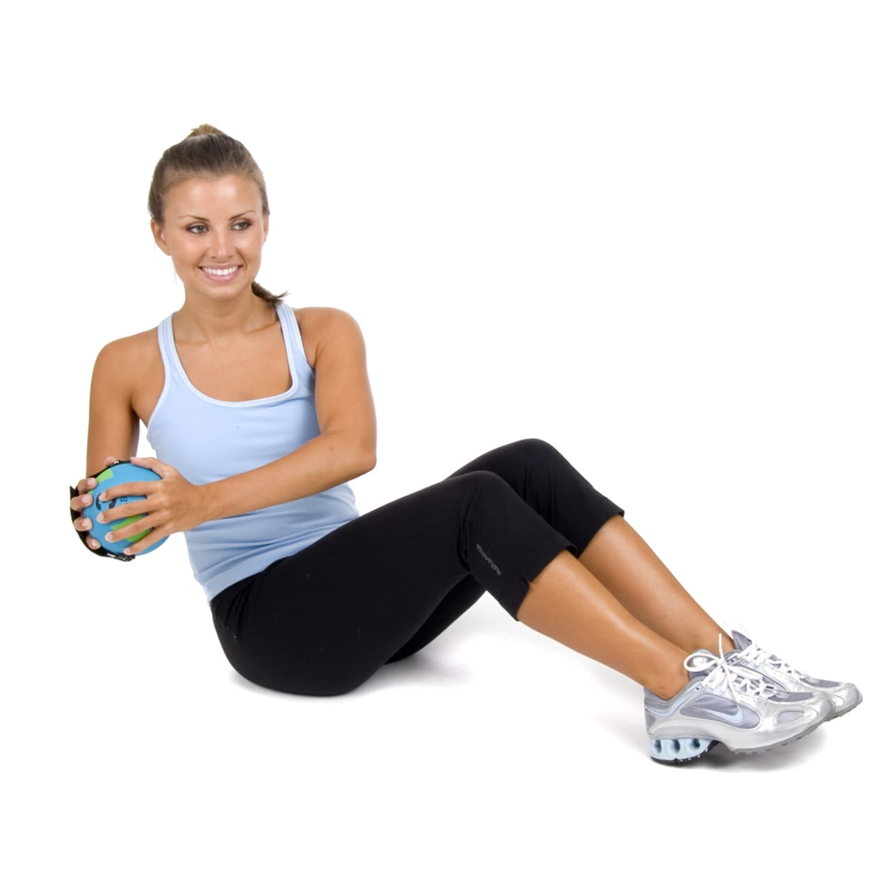 AGM Group 35943 5 in. Power Yoga-Pilates Weight Ball - Teal-Orange