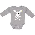 thumbnail image 3 of Inktastic Cute Easter Pirate Bunny with Eyepatch and Earring Boys or Girls Long Sleeve Baby Bodysuit, 3 of 5