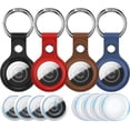 thumbnail image 1 of Funda de piel Airtag RFUNGUANGO para Apple Air Tag con 4 protectores, 1 of 7