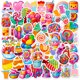 thumbnail image 1 of Paquete de pegatinas con temática de caramelos, 50 unidades, piruletas coloridas de estilo kawaii, 1 of 2