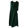 thumbnail image 4 of Prolriy Robe en Velours pour Femmes Printemps et Automne Nouvelle Robe Longue en Velours Doré Européenne et Américaine à Col Rond Fin pour Femmes 2025 Vert TTTG, 4 of 5
