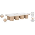 thumbnail image 3 of Meridian Furniture Pavilion Cream Boucle Fabric Bench, 3 of 8