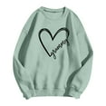 thumbnail image 4 of Tiweut Personalized Granny Women's Grandma Nana Mimi Gigi With Heart Graphic Crewneck Sweatshirt Grandma Gift Mothers Day,A-Green,Green, 4 of 4