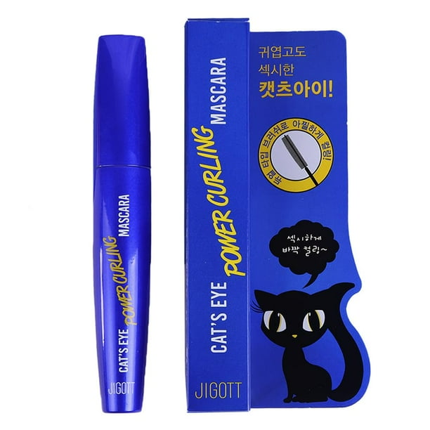 Jigott Cat's Eye Power Curling Mascara 0.42oz/12g - Pestañas largas para una apariencia femenina y encantadora (Power Curling Mascara)