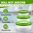 thumbnail image 4 of Replacement Lids for Pyrex Containers Round Glass Food Plastic (2) 2-Cup (2) 4-Cup (2) 7-Cup (Green), 4 of 6